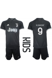 Fotbalové Dres Juventus Dusan Vlahovic #9 Dětské Třetí Oblečení 2023-24 Krátký Rukáv (+ trenýrky)